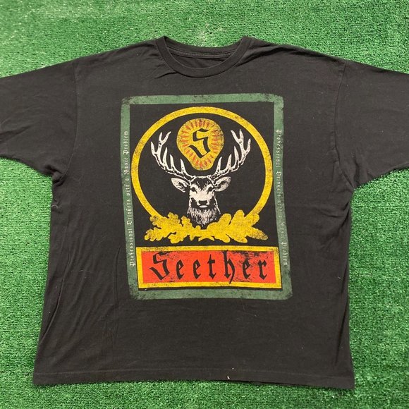 Seether Jagermeister Vintage Metal Band T-Shirt - Picture 1 of 4
